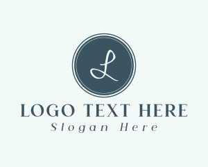 Monogram - Blue Circle Lettermark logo design