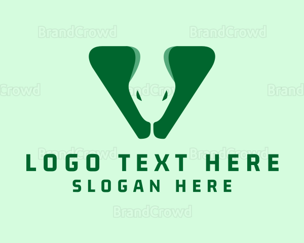 Viper Snake Lette V Logo