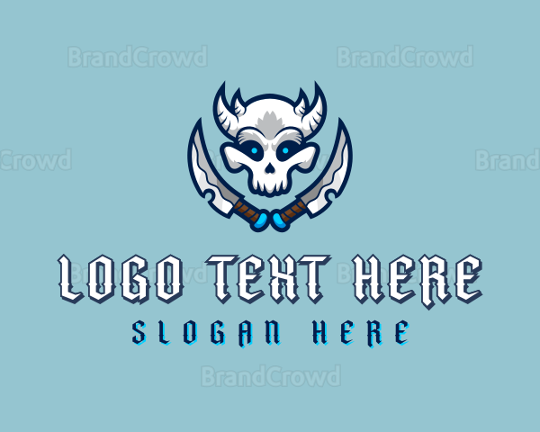 Skull Sword Warrior Logo