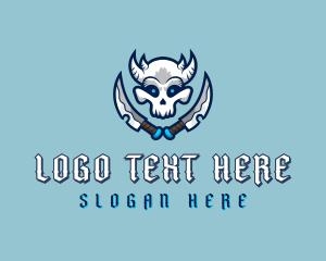 Mercenary - Skull Sword Warrior logo design