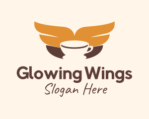 Coffee Cup Wings logo design