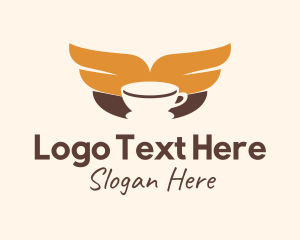 Winged - Coffee Cup Wings logo design