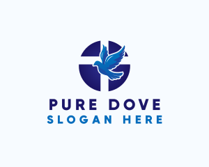 Dove Cross Religion  logo design