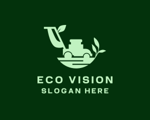 Eco Lawn Mower logo design