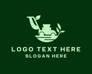 Leaf - Eco Lawn Mower logo design