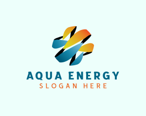 Water Fire Sustainable Energy logo design