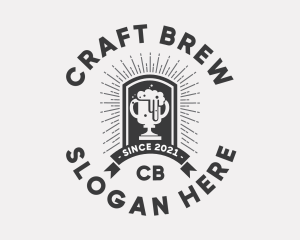 Beer - Hipster Beer Trophy logo design