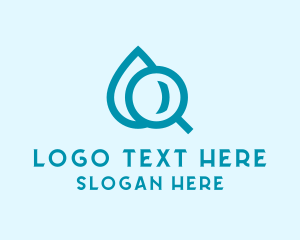 Water Treatment - Water Magnifying Glass logo design