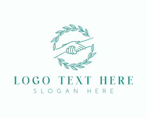 Hand Charity Volunteer logo design