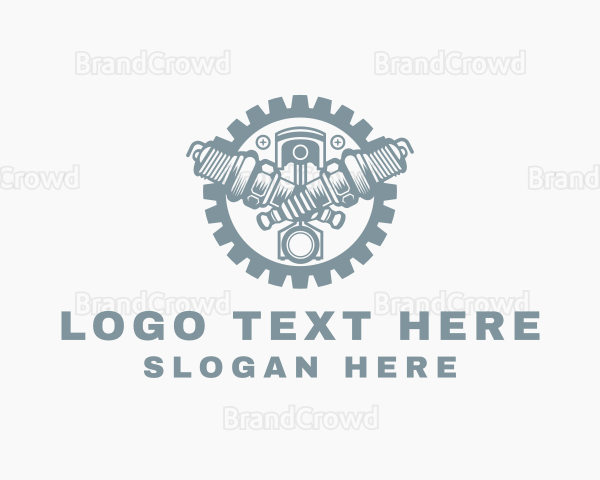 Mechanical Piston Garage Logo