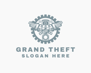 Mechanical Piston Garage Logo