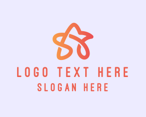 Clothes - Polygon Star Loop logo design