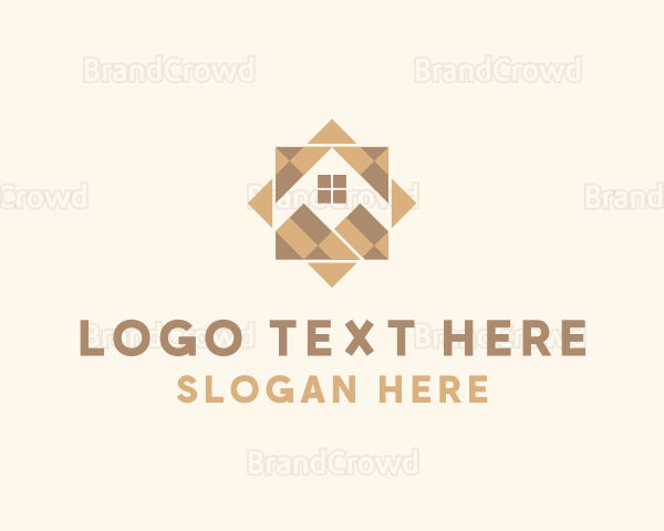 House Wooden Floor Logo