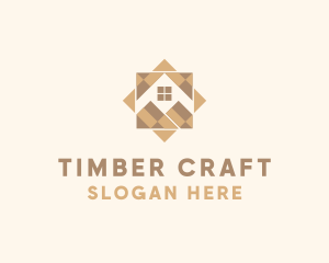 Wooden - House Wooden Floor logo design