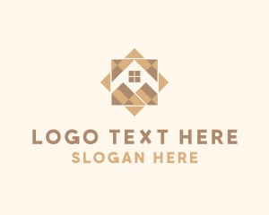 Home Repair - House Wooden Floor logo design