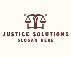 Judicial - Law Judicial Scale Book logo design