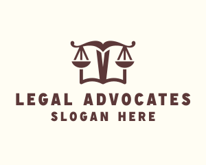 Law Judicial Scale Book logo design