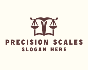 Law Judicial Scale Book logo design