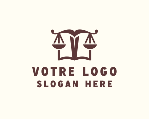 Law Office - Law Judicial Scale Book logo design