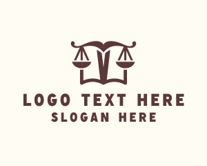 Court - Law Judicial Scale Book logo design