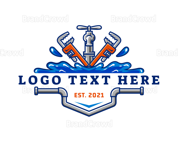 Pipe Wrench Faucet Logo