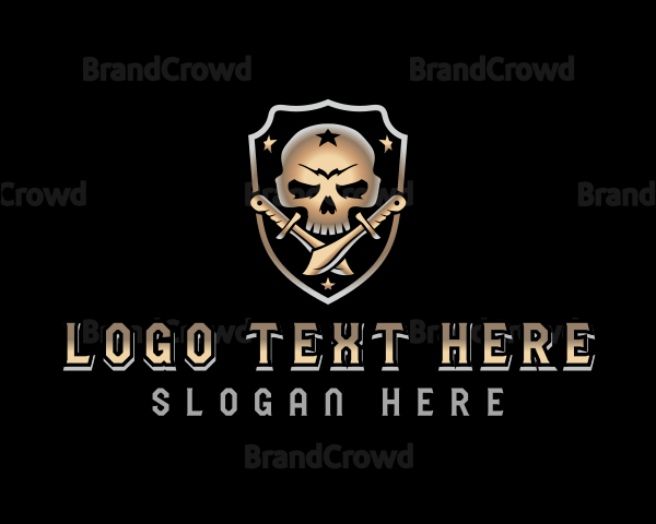 Skull Pirate Swords Logo