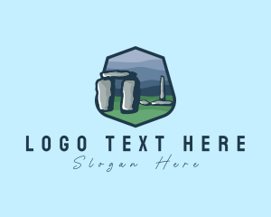 Ancient - Stonehenge Tourist Spot logo design