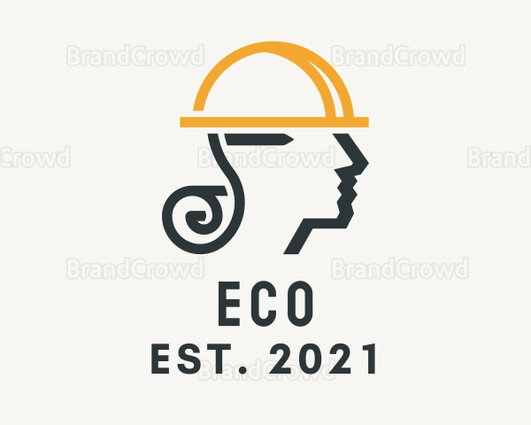 Construction Worker Hardhat Logo