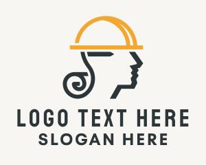 Construction Worker Hardhat Logo