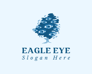 Blue Tree Eyes Natural logo design