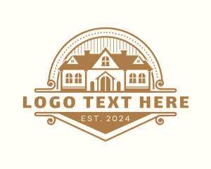 Roofing - House Mansion Realty logo design