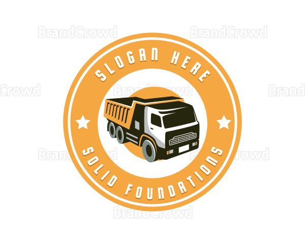 Dump Truck Transport Logo