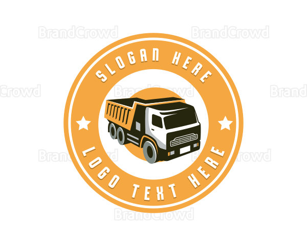 Dump Truck Transport Logo