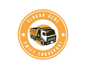 Transportation - Dump Truck Transport logo design