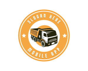 Construction - Dump Truck Transport logo design