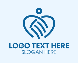 Help - Blue Hand Charity logo design