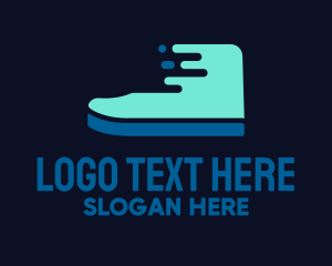 Shoes - Fast Blue Footwear logo design