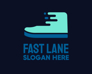 Fast Blue Footwear logo design