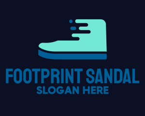 Sandal - Fast Blue Footwear logo design