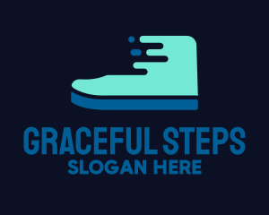 Fast Blue Footwear logo design