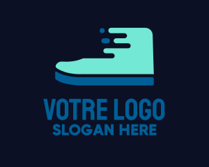 Hide - Fast Blue Footwear logo design