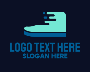 Step - Fast Blue Footwear logo design