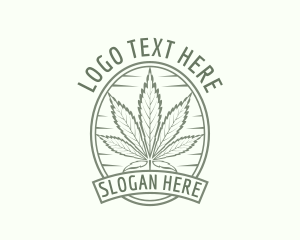 Thc - Herbal Cannabis Leaf logo design