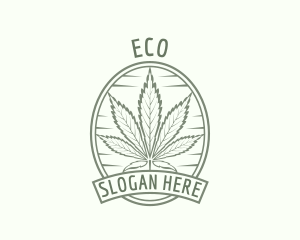 Weed Shop - Herbal Cannabis Leaf logo design