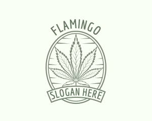 Herbal Cannabis Leaf logo design