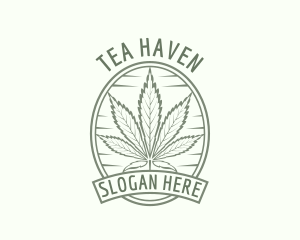 Herbal Cannabis Leaf logo design