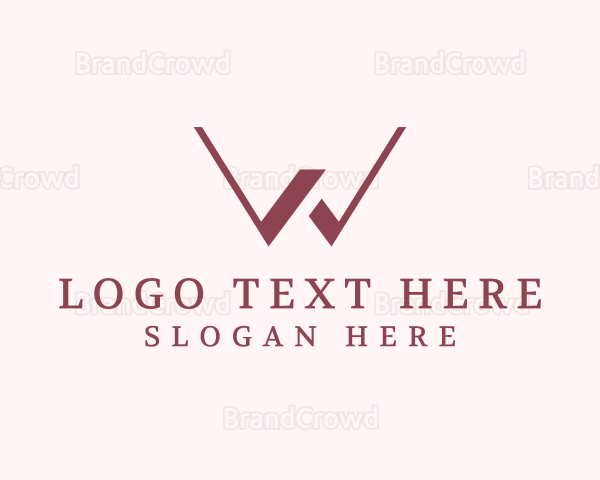 Interior Design Boutique Letter W Logo