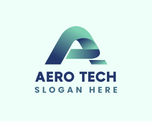 Digital Technology Letter A logo design