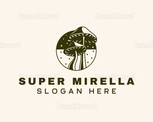 Mushroom Fantasy Magical Logo