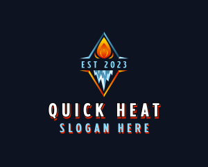 Hvac Heating Cooling logo design